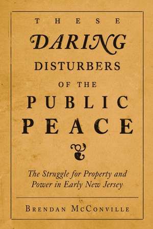 These Daring Disturbers of the Public Peace – The Struggle for Property and Power in Early New Jersey de Brendan Mcconville