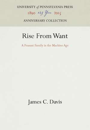 Rise from Want de James C Davis