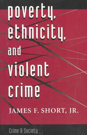 Poverty, Ethnicity, And Violent Crime de James F. Short, Jr.