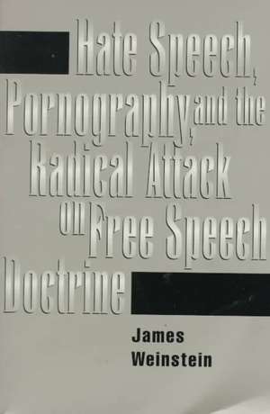 Hate Speech, Pornography, And Radical Attacks On Free Speech Doctrine de James Weinstein