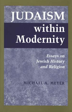 Judaism Within Modernity: Essays on Jewish Historiography and Religion de Michaela Meyer