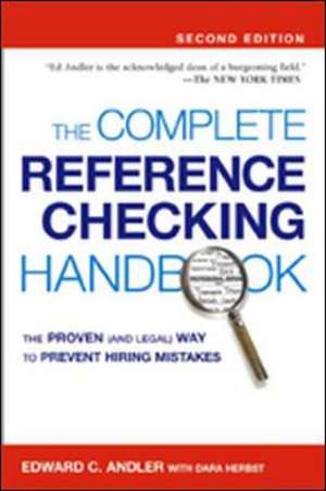 The Complete Reference Checking Handbook de Andler