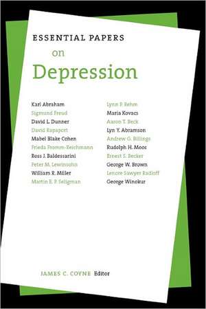 Essential Papers on Depression de James C. Coyne