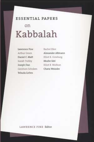 Essential Papers on Kabbalah de Lawrence Fine