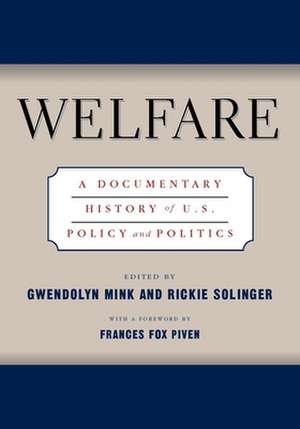 Welfare de Gwendolyn Mink