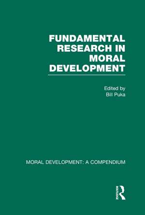 Fundamental Research in Moral Development de Bill Puka