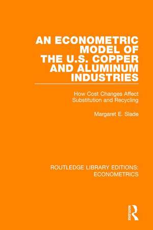 An Econometric Model of the U.S. Copper and Aluminum Industries: How Cost Changes Affect Substitution and Recycling de Margaret E. Slade