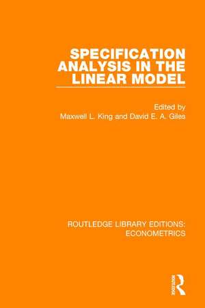 Specification Analysis in the Linear Model de Maxwell L. King