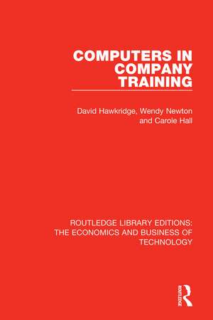 Computers in Company Training de David Hawkridge