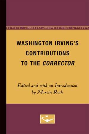 Washington Irving’s Contributions to the Corrector de Martin Roth