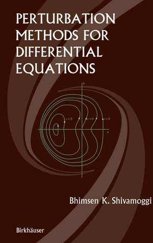 Perturbation Methods for Differential Equations de Bhimsen Shivamoggi