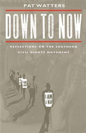 Down to Now: Reflections on the Southern Civil Rights Movement de Pat Watters