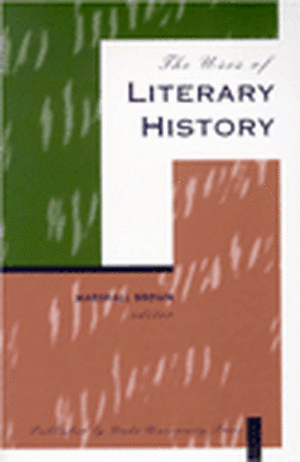 The Uses of Literary History de Marshall Brown