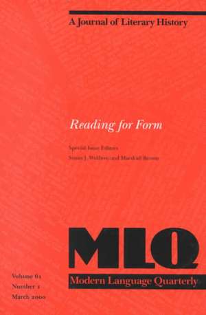 Reading for Form de M. Brown