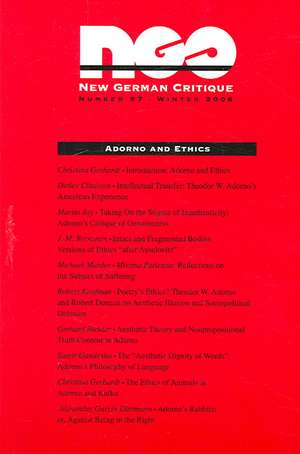 Adorno and Ethics de Detlev Claussen