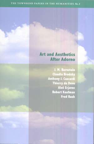 Art and Aesthetics after Adorno de J. M. Bernstein