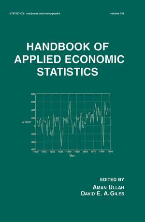 Handbook of Applied Economic Statistics de Aman Ullah