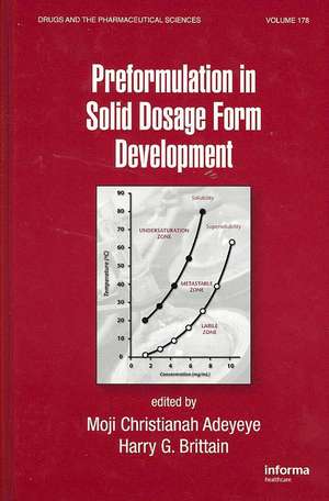 Preformulation in Solid Dosage Form Development de Moji Christianah Adeyeye