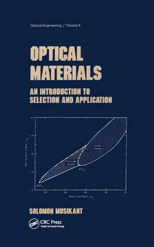 Optical Materials: An Introduction to Selection and Application de Solomon Musikant