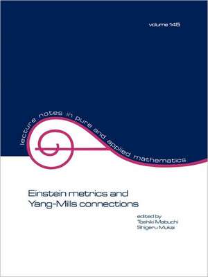 Einstein Metrics and Yang-Mills Connections de Toshiki Mabuchi