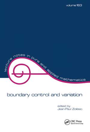 Boundary Control and Variation de Jean-Paul Zolesio