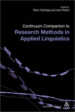 Continuum Companion to Research Methods in Applied Linguistics de Brian Paltridge