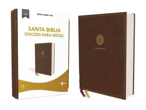 Reina Valera 1960 Santa Biblia Edición para Notas, Leathersoft, Café, Letra Roja de Vida