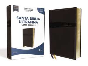 NVI, Santa Biblia, Texto revisado 2022, Ultrafina, Letra Gigante, Leathersoft, Negro, Palabras de Jesús en Rojo de Nueva Versión Internacional