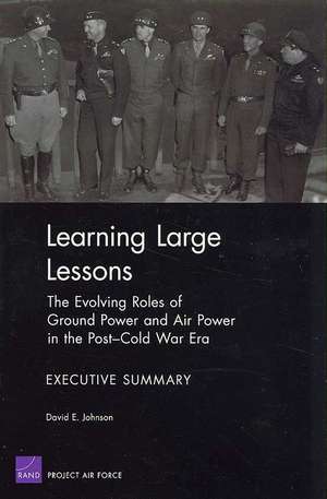 Learning Large Lessons de David E. Johnson