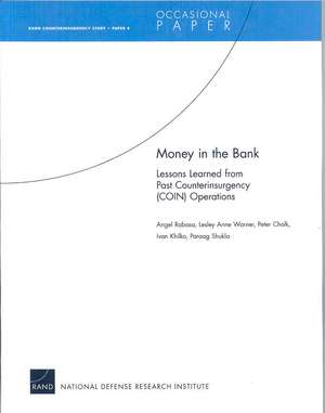 Money in the Bank: Lessons Learned from Past Counterinsurgency (COIN) Operations de Angel Rabasa