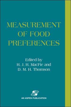 Measurement of Food Preferences de H.J.H. MacFie