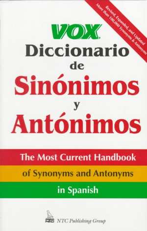 Vox Diccionario De Sinónimos Y Antónimos de N/A Vox