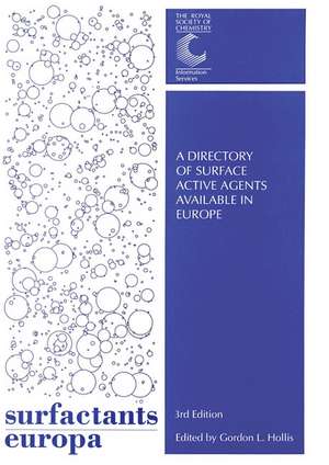 Surfactants Europa: Rsc de Gordon L. Hollis