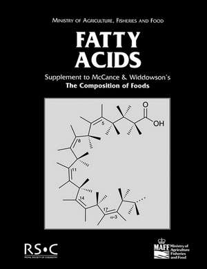 Fatty Acids: Supplement to the Composition of Foods de Ministry of Agriculture