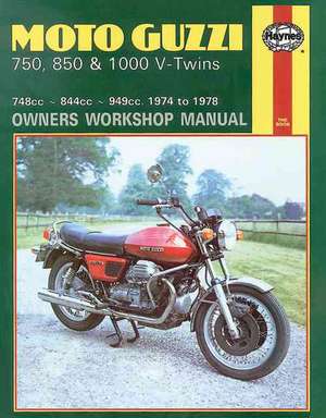 Moto Guzzi 750, 850 & 1000 V–Twins (74 – 78) de Haynes