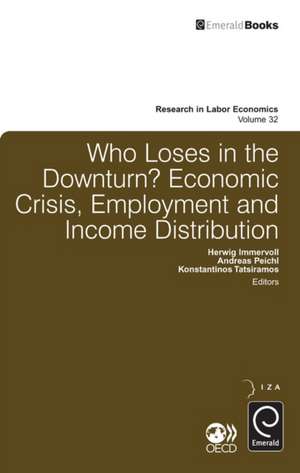 Who Loses in the Downturn? – Economic Crisis, Employment and Income Distribution de Herwig Immervoll