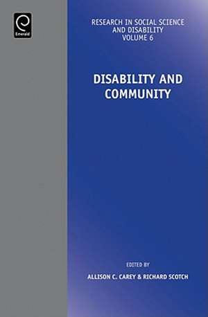 Disability and Community de Richard K. Scotch