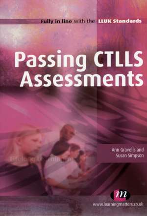 Passing CTLLS Assessments de Ann Gravells