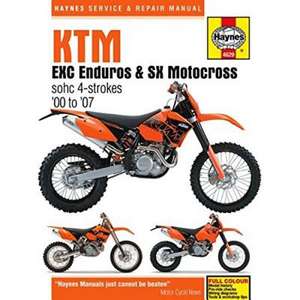 KTM EXC Enduros & SX Motocross sohc 4–strokes (00 – 07) de Haynes