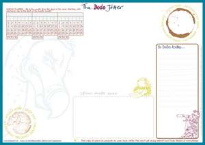 The Dodo Jotter Pad - A3 Desk Sized Jotter-Scribble-Doodle-to-do-List-Tear-off-Notepad de REBECCA JAY