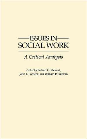 Issues in Social Work: A Critical Analysis de Roland Meinert