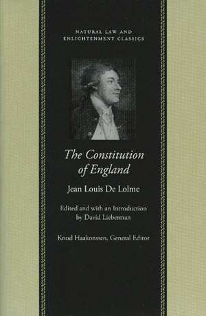 CONSTITUTION OF ENGLAND, THE de JEAN LOUIS DE LOLME