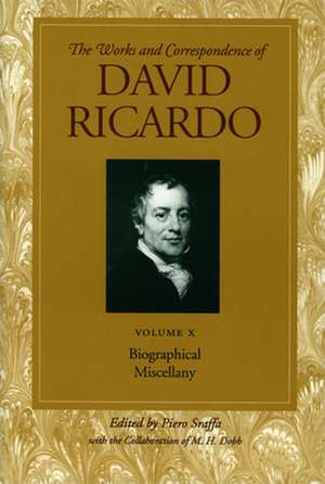 BIOGRAPHICAL MISCELLANY VOL 10 de DAVID RICARDO