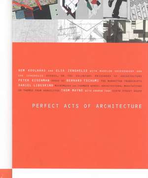 Perfect Acts of Architecture de Jeffrey Kipnis