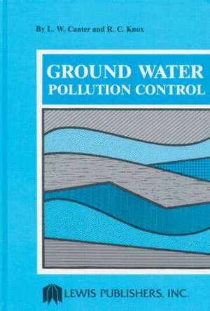 Ground Water Pollution Control de L.W. Canter