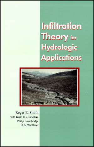 Infiltration Theory for Hydraulic Applications, Wa ter Resources Monograph 15 de RE Smith