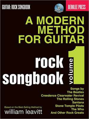 A Modern Method for Guitar Rock Songbook, Volume 1 [With CD (Audio)] de Hal Leonard Publishing Corporation