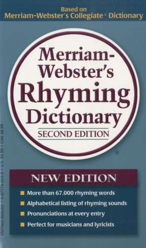 Merriam-Webster's Rhyming Dictionary de Merriam-Webster