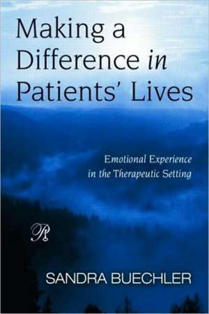 Making a Difference in Patients' Lives: Emotional Experience in the Therapeutic Setting de Sandra Buechler