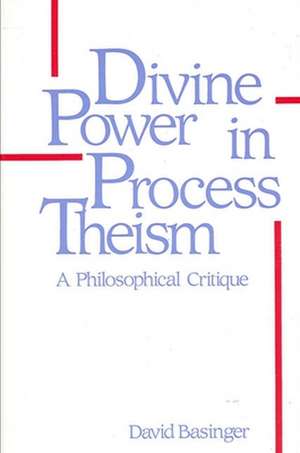 Divine Power in Process Theism de David Basinger